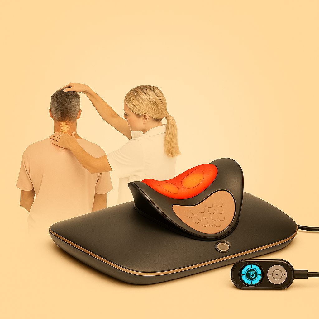Smart Electric Cervical Neck Massager – Heat & Pulse Therapy for Pain Relief